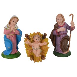 Natividad conjunto de 3 piezas en PVC serie 10 cm