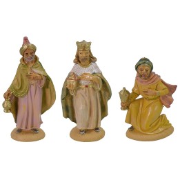 Tres Reyes Magos 10 cm lux en pvc