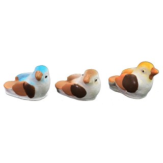 Set 3 uccellini cm 1,6 in colori assortiti - UC16