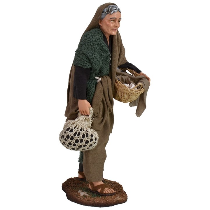 Vieja con cestas 30 cm Pigini