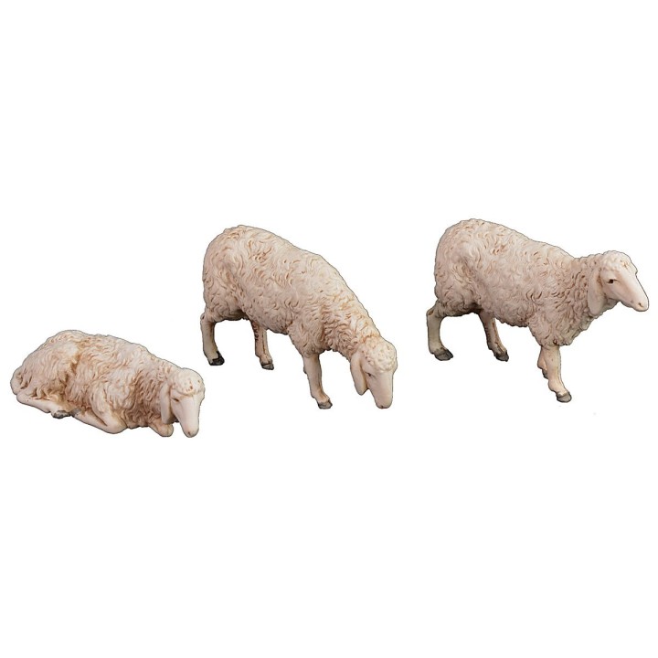 Set 4 pecore capra e cane serie 13 cm Landi Moranduzzo