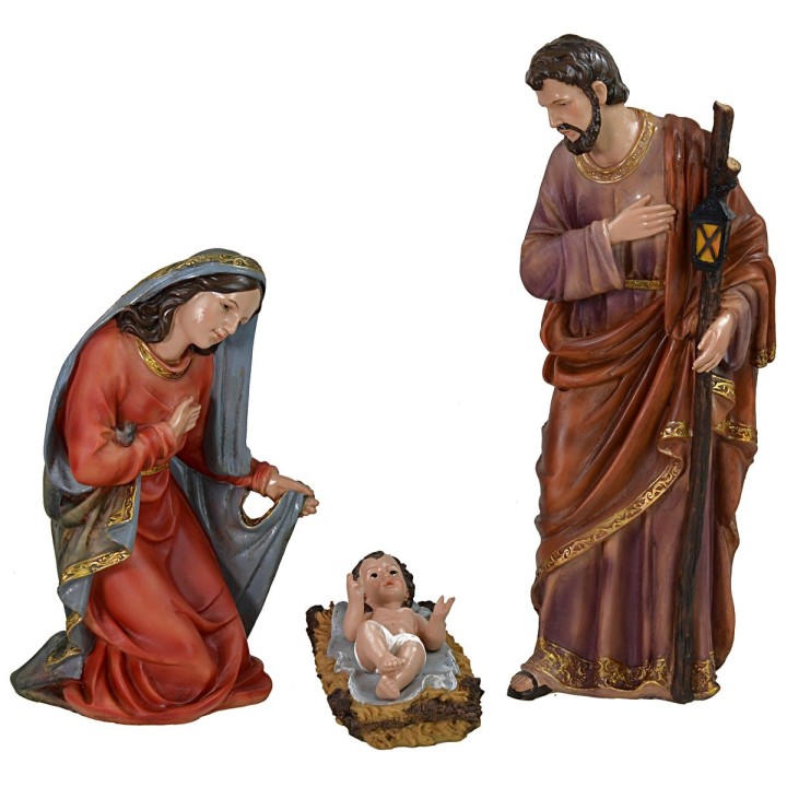 Natividad 3 figuras en resina serie 40 cm