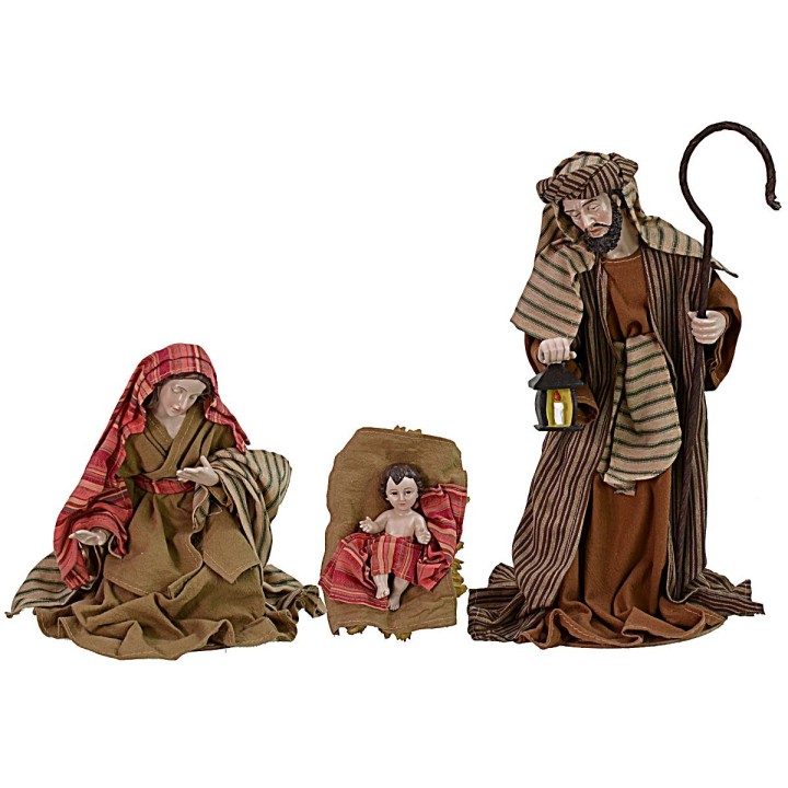 Natividad 3 figuras en resina h 30 cm