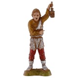 Boy with lantern 10 cm Landi Moranduzzo