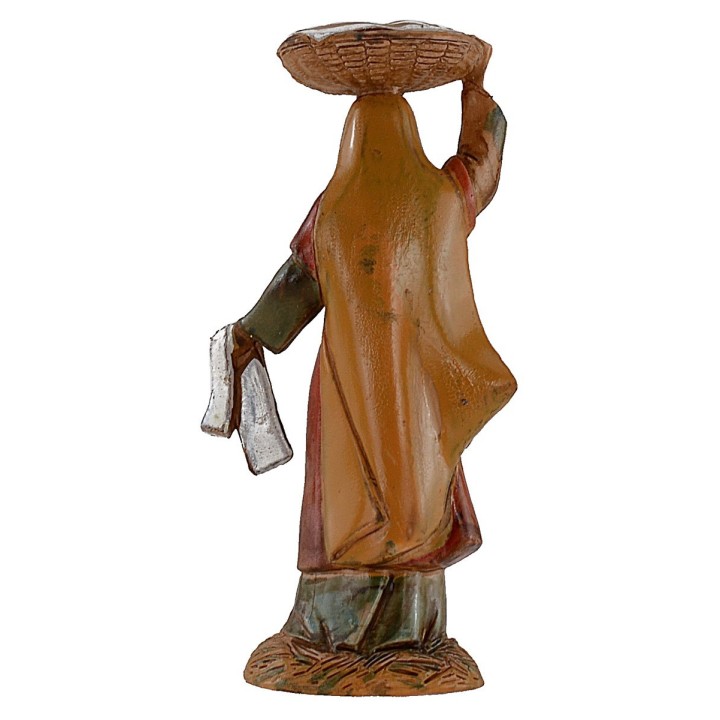 Mujer con cesta en la cabeza 10 cm Landi Moranduzzo fig.