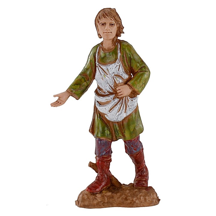 Set of 8 statues for nativity scene 10 cm Landi Moranduzzo