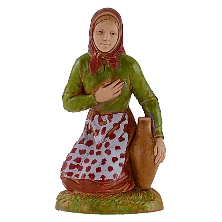 Donna in ginocchio con anfora serie 10 cm Landi Moranduzzo