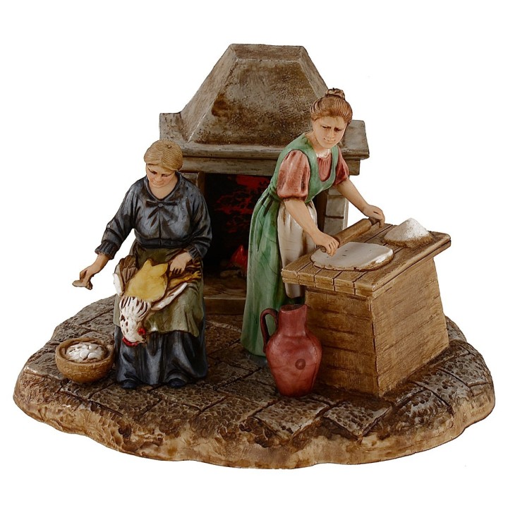 Scena donne in cucina 10 cm Landi Moranduzzo