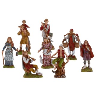 Set 8 figuras para Belén 10 cm Landi Moranduzzo