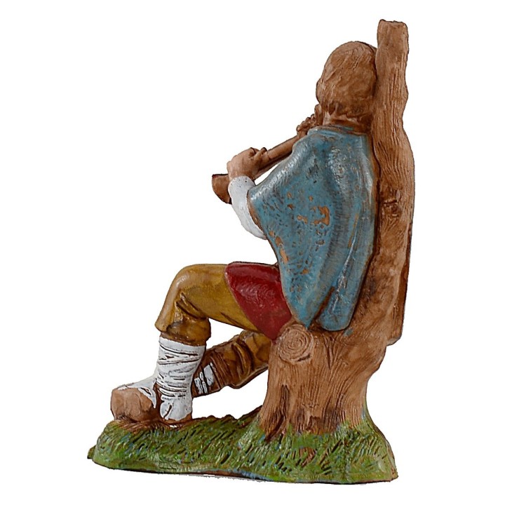 Seated flute player series 10 cm Landi Moranduzzo