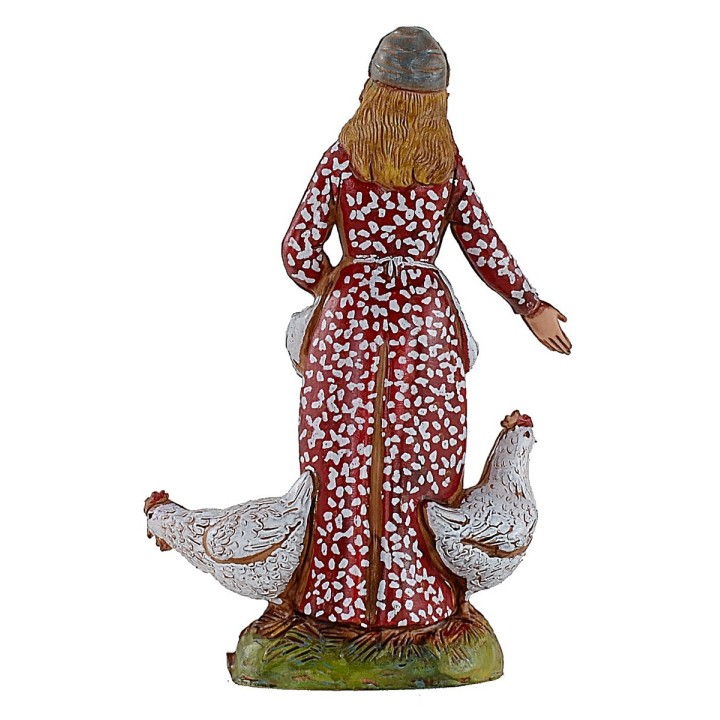 Mujer con gallinas 10 cm Landi Moranduzzo