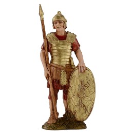 Soldado con escudo ovalado y lanza 10 cm Landi Moranduzzo