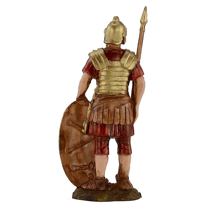 Soldado con escudo ovalado y lanza 10 cm Landi Moranduzzo