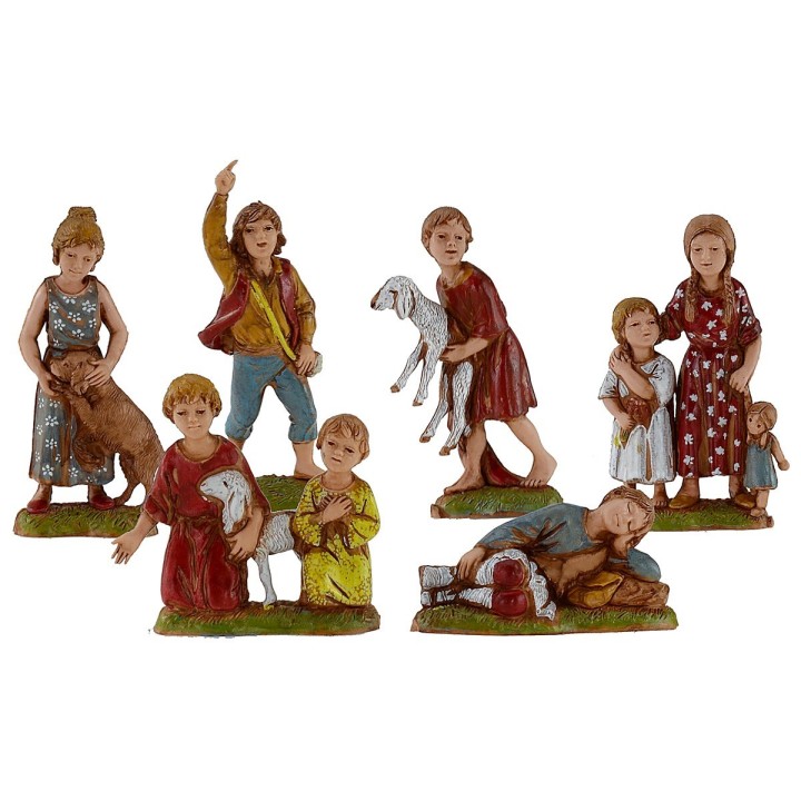 Set 6 bambini serie 10 cm Landi Moranduzzo