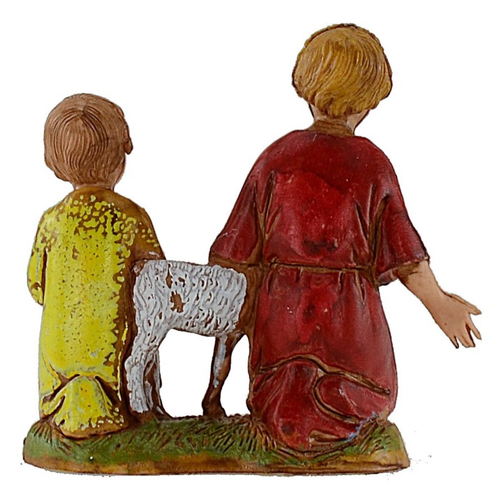 Children with lamb series 10 cm Landi Moranduzzo