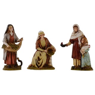 Set de 3 mujeres serias 10 cm Landi Moranduzzo cost. 