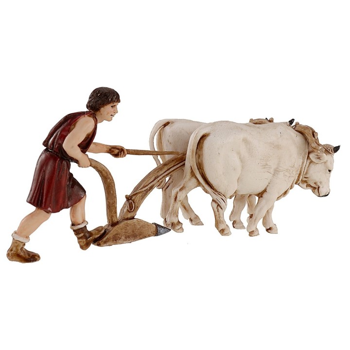 Campesino con arado serie 10 cm Landi Moranduzzo