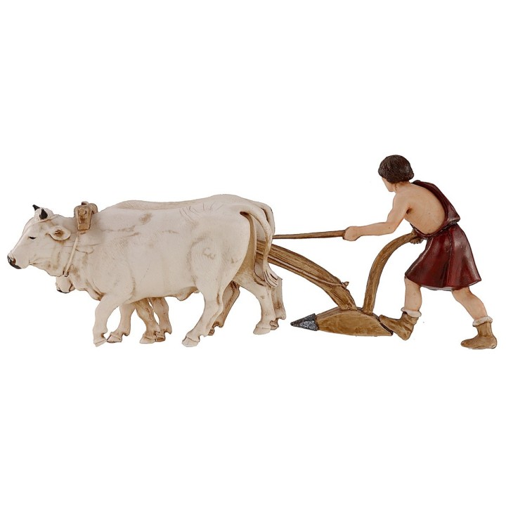Farmer with plow series 10 cm Landi Moranduzzo