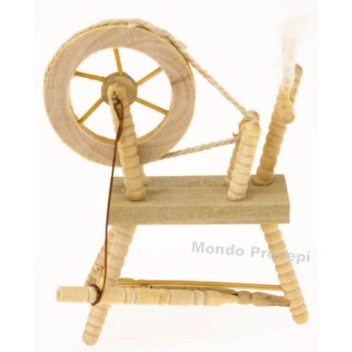 Wooden spinning wheel cm 6,5x9 h.