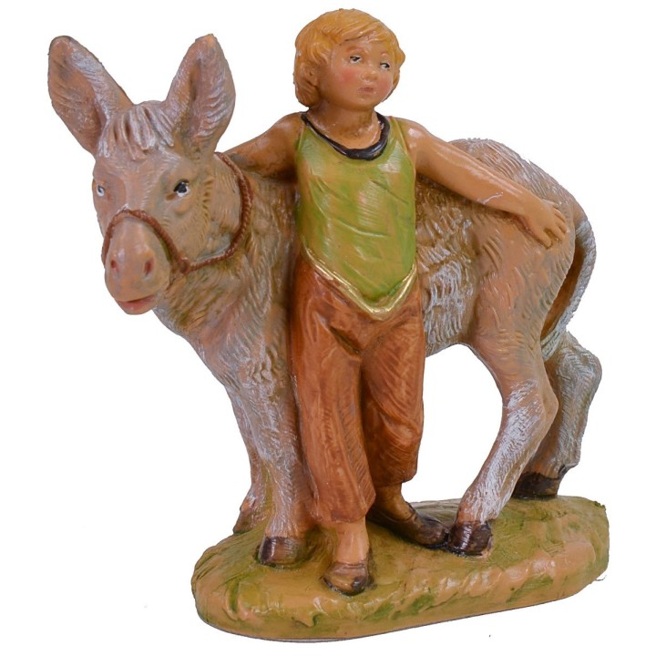 Child with donkey 12 cm Fontanini series