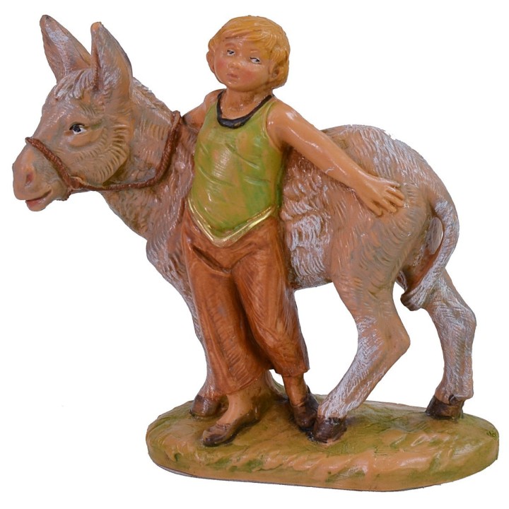Child with donkey 12 cm Fontanini series