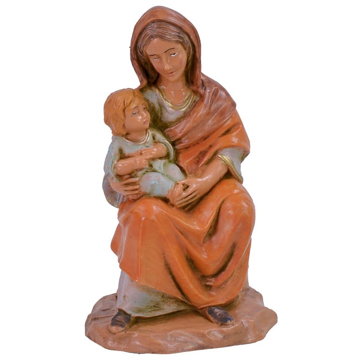 Seated Woman with Child series 12 cm Fontanini