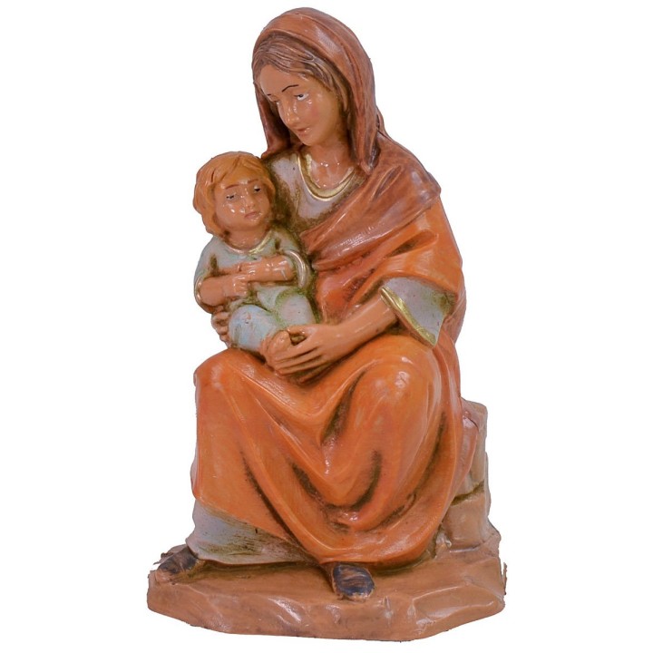 Mujer sentada con Niño serie 12 cm Fontanini