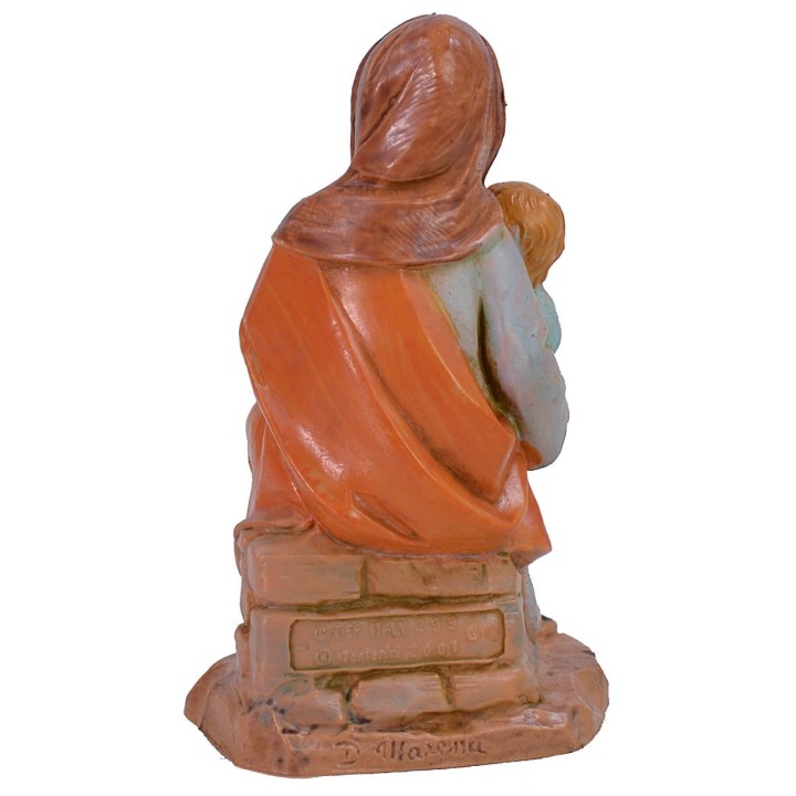 Mujer sentada con Niño serie 12 cm Fontanini