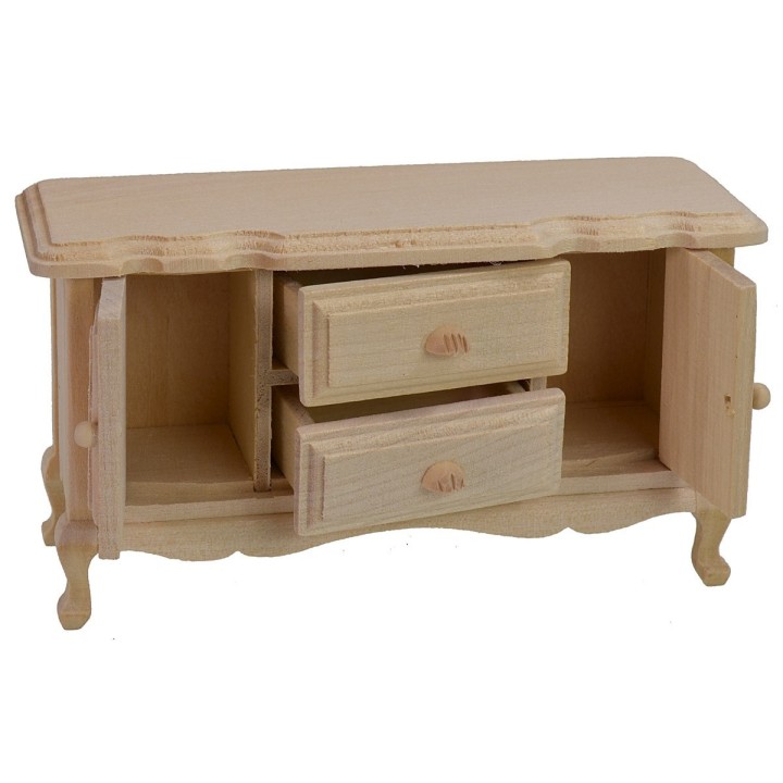Aparador de madera clara de 12x4,4x6,7 cm h