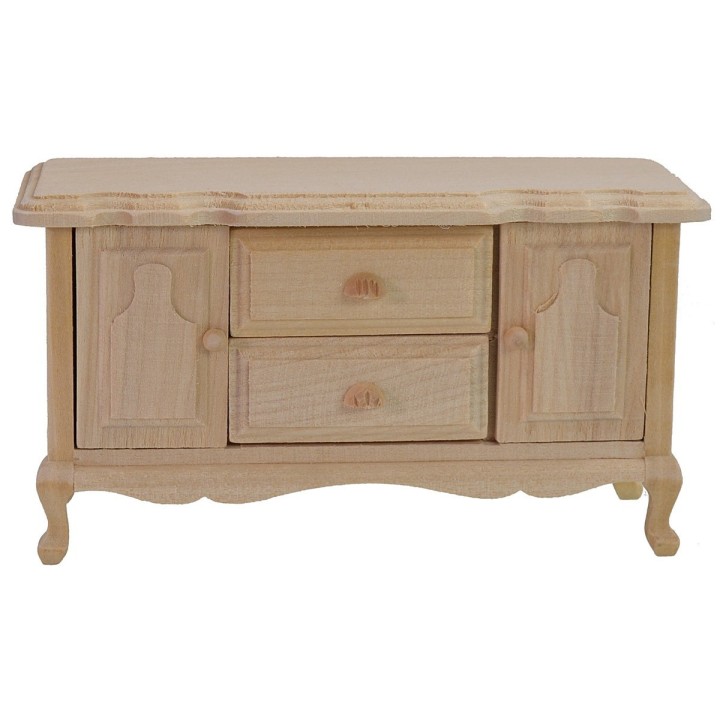 Aparador de madera clara de 12x4,4x6,7 cm h