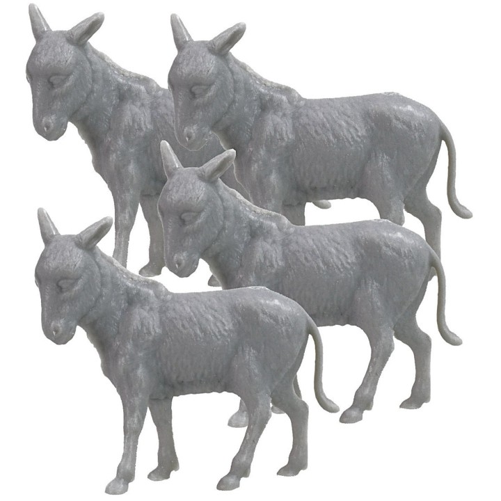 Juego de 4 burros de 4x3,5 cm - Código W06