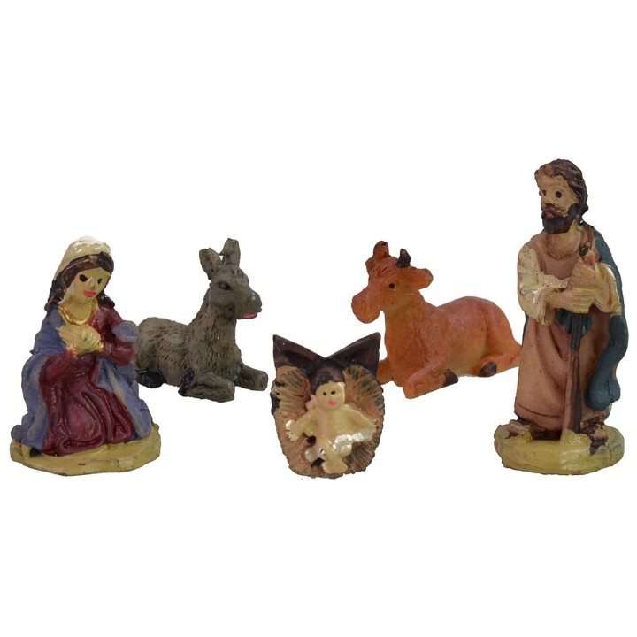 Nativity 5 subjects 3,5 cm in resin