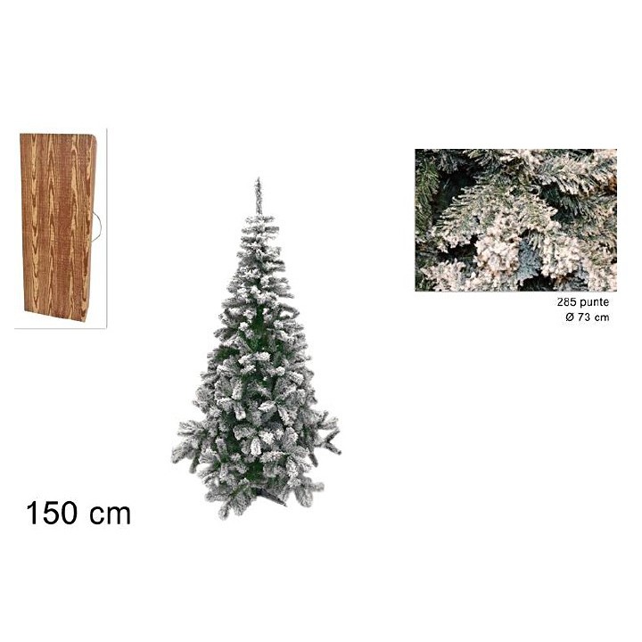 Árbol Laponia nevado de 258 puntas, 150 cm de altura.