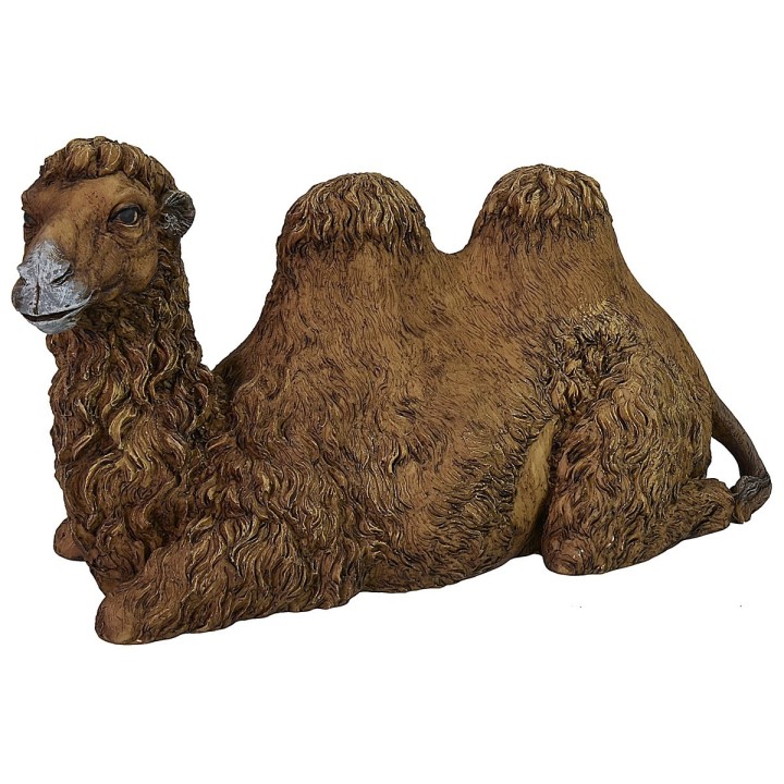 Camello sentado con cabeza girada en resina serie 30 cm Pigini