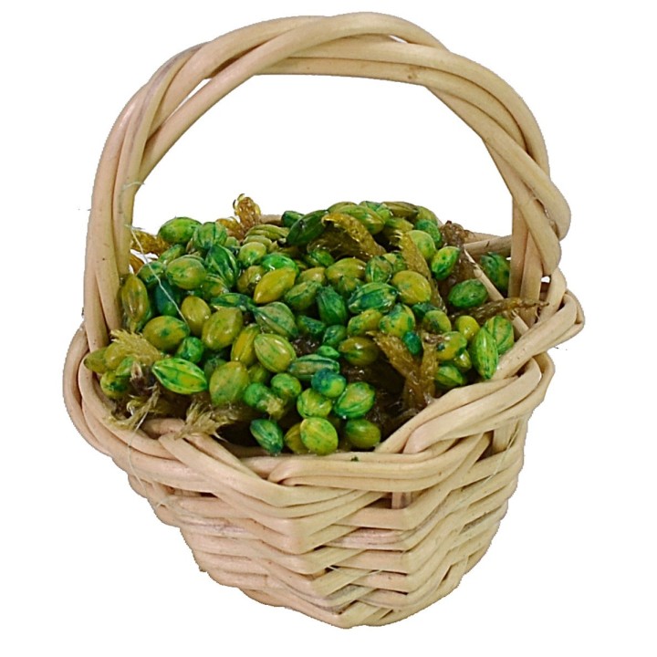 Wicker basket with olives cm ø 2,5x3 h