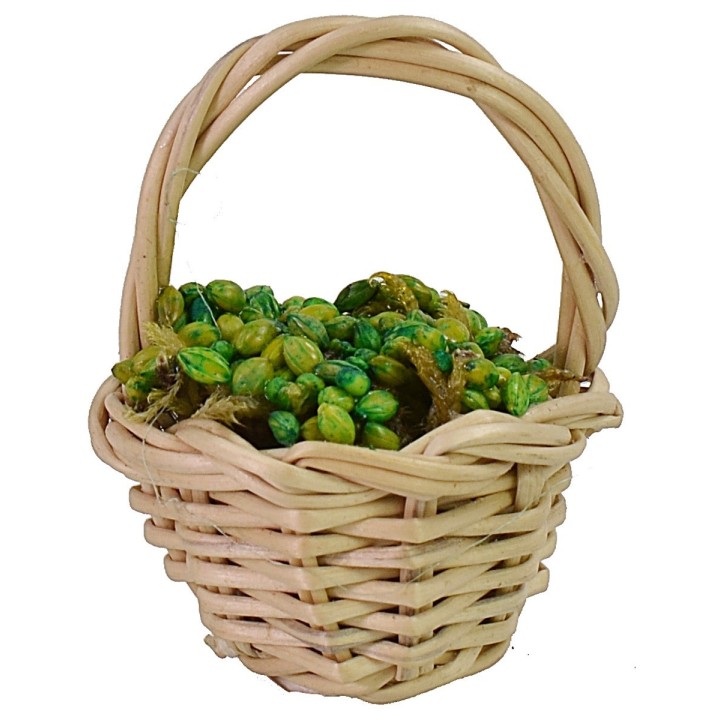 Wicker basket with olives cm ø 2,5x3 h