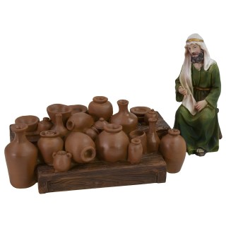 Arab trader of 12 cm series amphorae