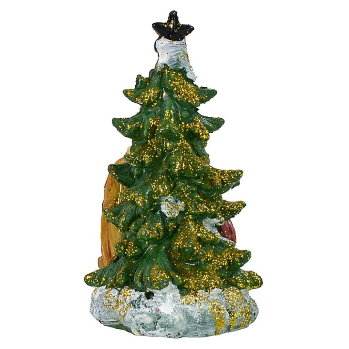 Natividad de 5,5 cm en resina con árbol de 5,7x5,6x10,2 cm h