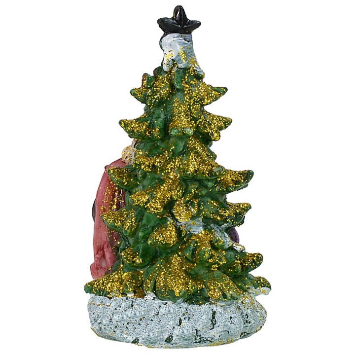 Nativity 5.5 cm in resin with tree 5.7x5.6x10.2 cm h