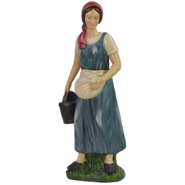 Mujer con cubo en resina serie 40 cm