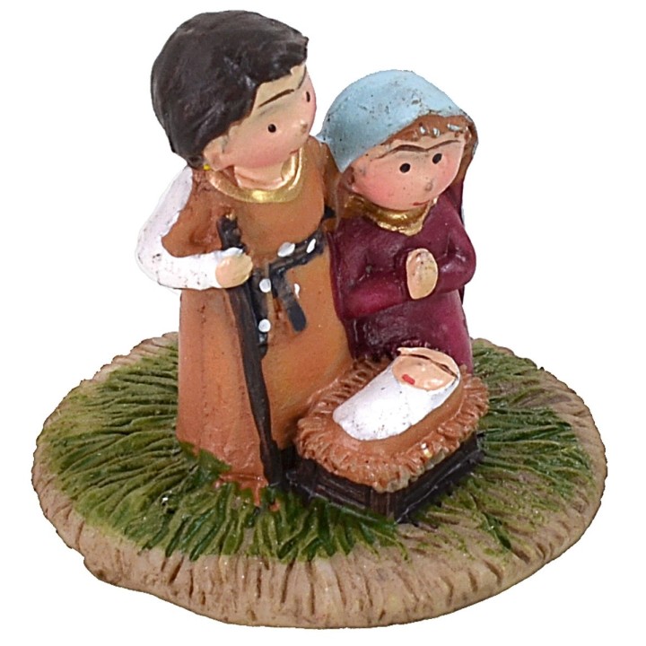 Nativity naif 3 cm in resin