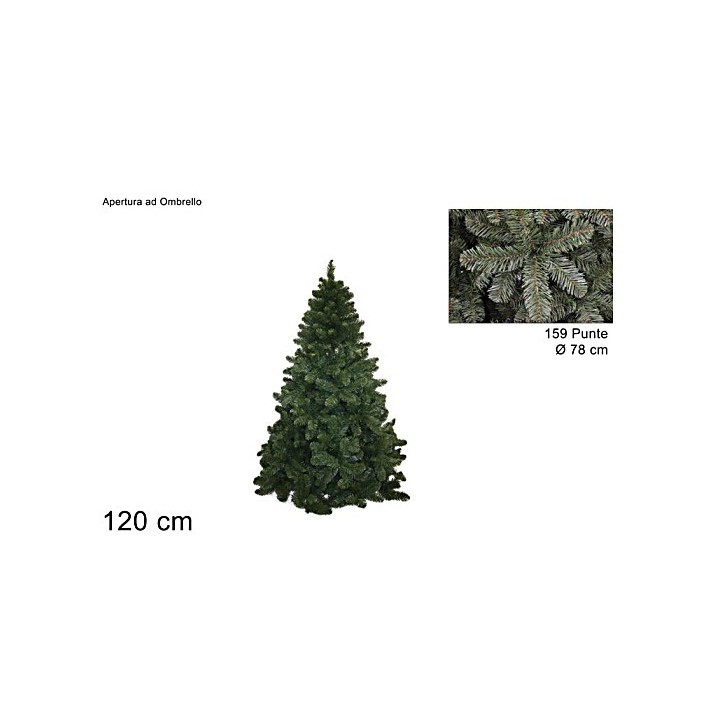 Albero di Natale delle pianelle a 159 punte cm 120h