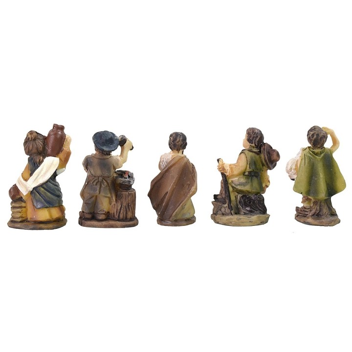 Conjunto de 5 estatuas de 3 cm en resina