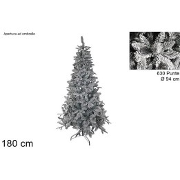 Albero di Natale Liviata innevato a 630 punte cm 180h