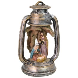 Lanterna con Natività in resina