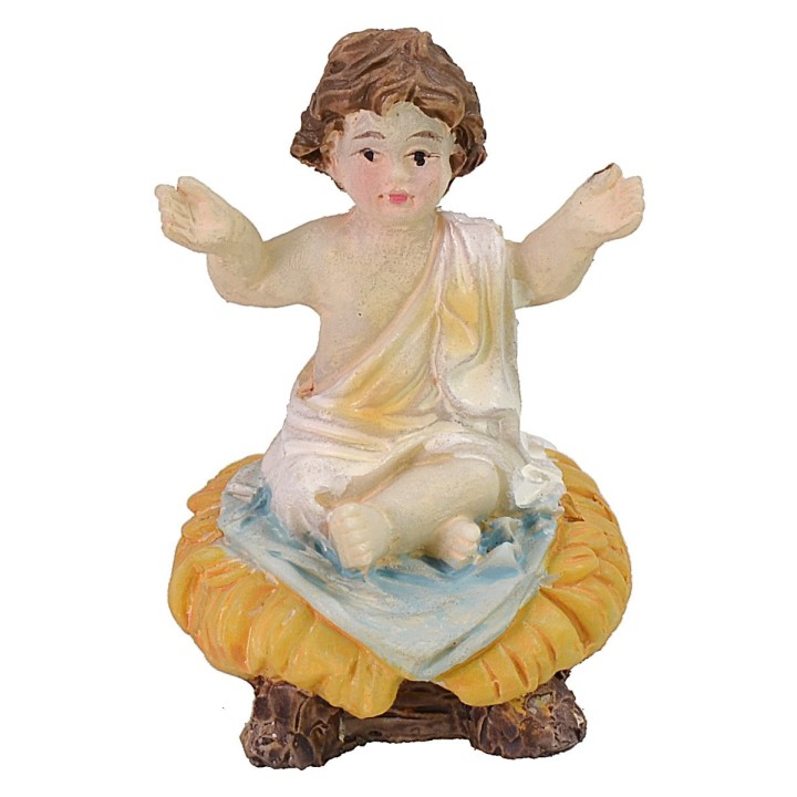 Baby Jesus sitting on the cradle 5.5 cm