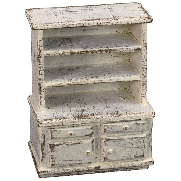Aparador de madera blanqueada cm 8x5x11 h