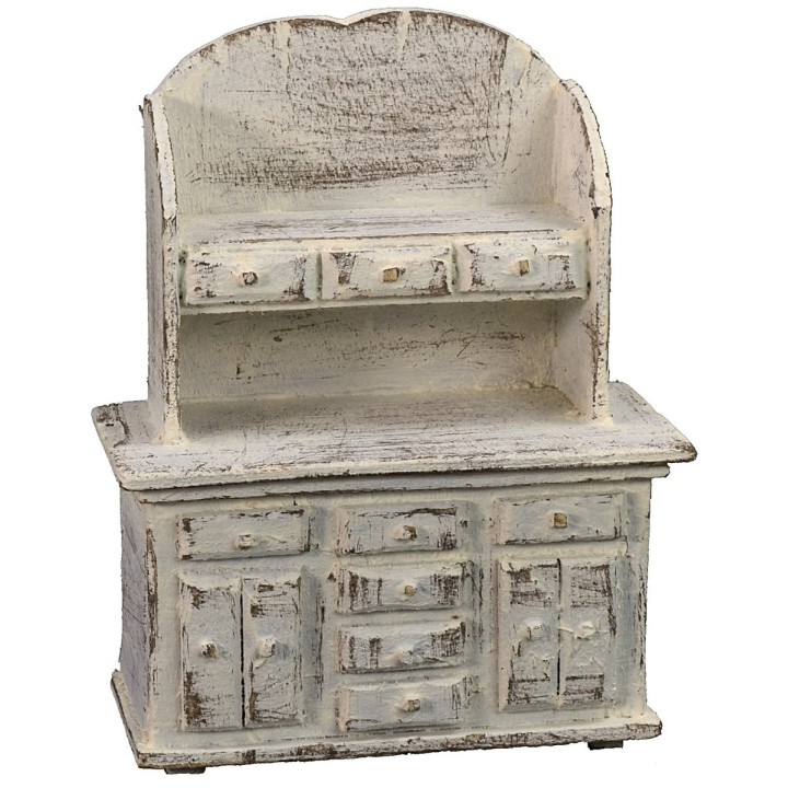 Aparador de madera blanca cm 9x5x11 h