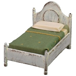 Single bed in white wood cm 7x11x8 h