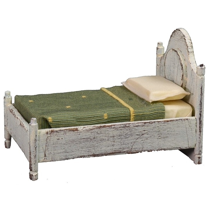 Cama individual de madera blanca cm 7x11x8 h
